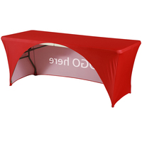 Nappe rectangulaire pliante en spandex de 4-6-8 pieds de long, extensible, infroissable, lavable, jetable, imperméable, publicitaire