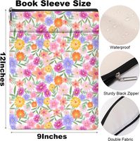 Housse de protection souple en néoprène pour livre à couverture rigide, avec fermeture éclair, personnalisable, pour voyages d'affaires et usage quotidien, style décontracté et tendance, 12x9