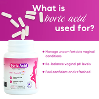 Capsules vaginales à l'acide borique, 30 unités, pour les soins et le confort intime féminin, favorisent l'équilibre du pH et la régulation des odeurs.