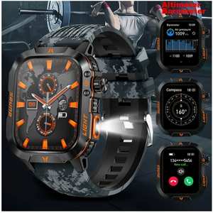 Reloj GPS BT con Linterna de Larga Duración para Exteriores, Rectangular, con Camuflaje Verde Selva DF TAC, Batería de 600 mAh - Product Image 3