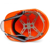 Trous de ventilation Orange HDPE Matériaux Boucle Doublure en plastique Protection du travail Casques de sécurité Casque de sécurité pour chantier de construction