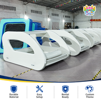 Yacht gonflable personnalisé, jeu aquatique électrique, matériau PVC flottant, capacité 100-500 kg, équipement gonflable aquatique pour parc aquatique et complexe hôtelier