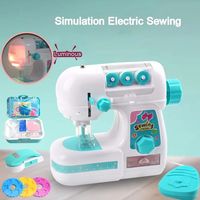 Mini machine à coudre électrique créative DIY avec kit de modèles, jouet éducatif pour enfants, cadeau pour jeux d'imitation