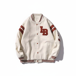 Chaquetas Varsity Bordadas de Primera Calidad para Hombre con Bolsillo Personalizado, Diseño Largo y Sólido, Material de Lana - Product Image 1