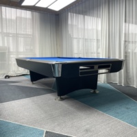 Table de billard moderne et personnalisée de 8/9 pieds, durable, avec poches en cuir véritable et plateau en ardoise