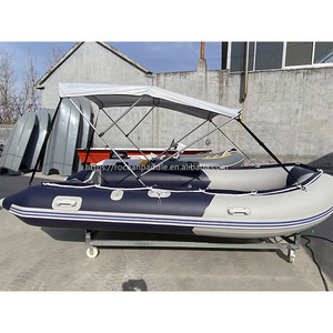 6 personnes Plancher en bois Pvc Bateau d'assaut gonflable Vitesse Yacht Dinghy Kayak Canoë - Product Image 6