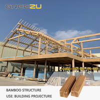 GREEZU Module de construction écologique personnalisable Kit de maison préfabriquée en bambou Faisceau extérieur en bois laminé de bambou pour villas