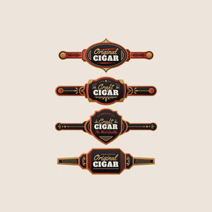 Nhà Máy Giá Tùy Chỉnh Xì Gà Nhãn Ban Nhạc Lá Dập Nổi Nghệ Thuật Kết Cấu Giấy Xì Gà Bọc Sticker Con Dấu Xì Gà Ban Nhạc Nhãn - Product Image 5