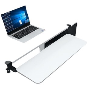 Under <b>Desk</b> Keyboard Tray Rectangle Metal Legs <b>Foldable</b> Storage Rack For Office Desktop Use - Product Image 4