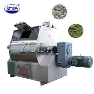 YUDA New Products Stainless Steel Feed Premix Single Shaft Paddle Mixer 22KW 1TON BATCH