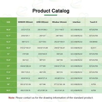Écran tactile capacitif USB PCAP Yunlea sur mesure, tailles et formes variées (7, 10.1, 15.6, 18.5, 21.5 pouces) pour applications industrielles et domotiques
