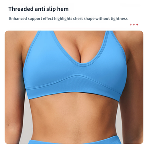 Reggiseno Sportivo Personalizzato con Logo, Scollo a V, Spalline Incrociate, Schiena Scoperta, <span class=keywords><strong>per</strong></span> Corsa e <span class=keywords><strong>Sport</strong></span>, dal Produttore - Product Image 4