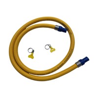 Tuyau de gaz flexible en acier inoxydable ondulé jaune, connecteur de gaz, pièce de rechange pour chauffe-eau