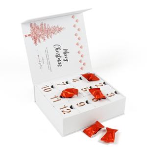 Custom Eco-friendly Recycled Matt Laminated Embossed Sponge Lined 12 Day Ramadan Date Makeup Lipstick Advent Calendar Gift Box - Product Image 1