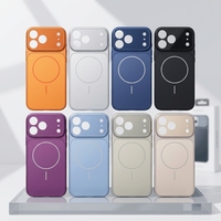 Coque de téléphone en PC mat bicolore avec grande fenêtre pour appareil photo, 8 couleurs, pour iPhone 17 16 15 Pro Max, vente en gros