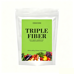 Poudre de fibres triples OEM, prébiotique naturel pour soutenir la santé digestive, sans saveur, végétalien, 900g - Product Image 1