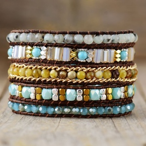 Pulseras <span class=keywords><strong>Bohemia</strong></span> Touch Wrap de Acero Inoxidable con Baño de Plata Negra, Geométricas, Estilo Hiphop, Cristianas, Aniversario, Hechas a Mano, Unisex - Product Image 1