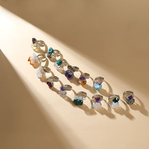 Vendita calda doppio cristallo naturale spirito di guarigione anello ridimensionabile appannamento regalo romantico gratuito per <span class=keywords><strong>moglie</strong></span> <span class=keywords><strong>marito</strong></span> per feste - Product Image 1