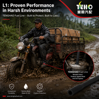 TENGHAO Tuyau de carburant durable résistant aux UV, double couche NBR, protection anti-âge pour moto tout-terrain et course hors route