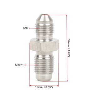 Aluminum Alloy AN3 <b>Adapter</b> M12X1 To M10X1 Male Thread Connector For Automotive Use - Product Image 4
