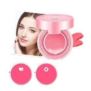 Su ordinazione Colore di Trucco Vegan Private Label Trucco di Bellezza Blush 3 Colori lunghi che indossa le guance Naturale Cuore Timbro Blush - Product Image 1