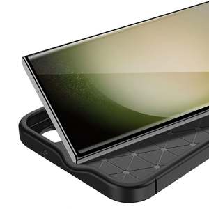 Funda de teléfono Tpu para Samsung Galaxy Ultra S24 S24 + S23 S23 + a prueba de caídas fibra de carbono esmerilado succión móvil Sjk264 Laudtec - Product Image 4