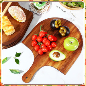 Madera de Acacia <span class=keywords><strong>Pizza</strong></span> Peel Cheese Serving Tray 12 pulgadas Espátula de madera Paleta de madera <span class=keywords><strong>Pizza</strong></span> Paddle con asas - Product Image 2