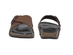Sandales décontractées marron à brides croisées et boucle pour hommes – Confortables, à bout ouvert, faciles à enfiler, idéales pour l'été - Product Image 4