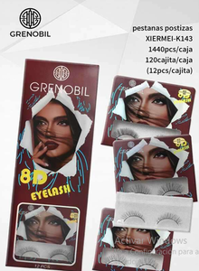 Ciglia Finte Grenobil 8D 0,15 mm in Visone Sintetico con Banda Invisibile, Confezione da 12 Pezzi - Product Image 3