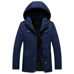 नई डिजाइन पुरुषों की जैकेट सर्दियों पहनता के लिए hooded खाई कोट जैकेट पुरुषों