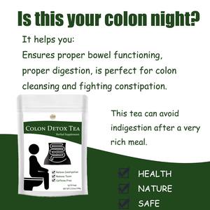 [Té de desintoxicación limpio de colon] Bolsa de té defecante adelgazante con sabor a hierba saludable de etiqueta privada - Product Image 2