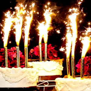 Bougie <span class=keywords><strong>Fontaine</strong></span> Dorée à Livraison Rapide, Durée de Combustion de 60 secondes, Sans Fumée, Bâtonnets Scintillants pour l'Aïd Arabe et les Gâteaux de Mariage - Product Image 2