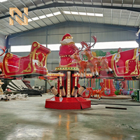 Manège d'extérieur à thème Père Noël Nova Rides SC-SD, équipement de parc d'attractions à vendre, 16 places, manège en forme d'avion à commande autonome pour Noël