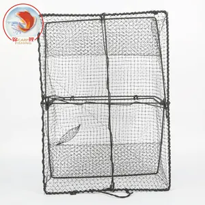Pièges d'aquaculture pliables en forme de rectangle Cage <span class=keywords><strong>à</strong></span> homard pour crevettes Piège <span class=keywords><strong>à</strong></span> <span class=keywords><strong>poisson</strong></span> crabe en nylon pour <span class=keywords><strong>rivière</strong></span> et mer - Product Image 2