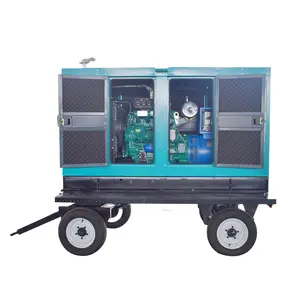 High quality China,UK,US,EN,Germany brand trailer type diesel generator 5kw-3000kw portable diesel generator