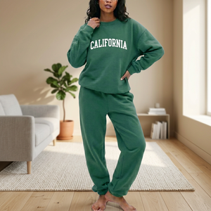 Conjunto Deportivo de 2 Piezas para Mujer, Sudadera y Pantalones Deportivos Cómodos, Traje Deportivo para Mujer - Product Image 1