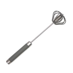 Fouet à œufs semi-automatique pratique en acier inoxydable, ustensile de cuisine pour mélanger, accessoires métalliques de qualité supérieure, promotionnel - Product Image 4