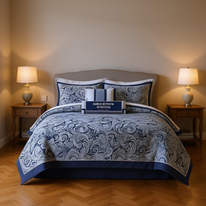 Db Comforter <b>Set</b> 12-Piece Cotton King Size Embroidered Duvet Cover Classic Style Home <b>Bedding</b> All Season Use - Product Image 2