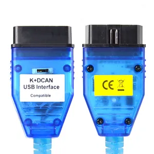 Pour BMW K DCAN Switch OBDII Câble de diagnostic K + DCAN Interface USB Ediabas K D CAN OBD2 Scanner de diagnostic FT232RL