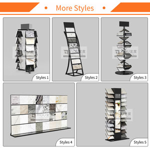 Xoay Đen Đá Thạch Anh giá đá cẩm thạch Kệ <span class=keywords><strong>Acrylic</strong></span> Kính Tier hiển thị - Product Image 5