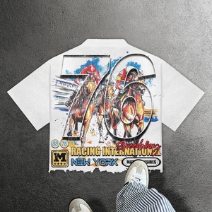 Custom Men's Oversized <b>Box</b> Cut 100% Cotton Tee Digital Printed Cartoon Print <b>Drop</b> Shoulder Boxy Heavyweight Eco-Friendly - Product Image 2