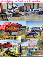 Manège Voiture Volante Crazy Wave, Voiture de Sport Rotative Coulissante pour Enfants, Équipement d'Attraction et de Divertissement pour Enfants et Famille