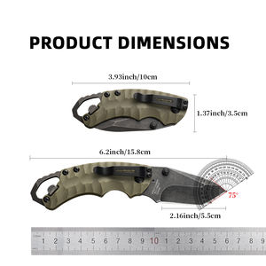 سكين جيب من النايلون مقبض من الألياف الزجاجية للتخييم سكين جيب للبقاء على قيد الحياة للصيد سكين EDC قابلة للطي - Product Image 2
