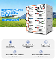 Système de stockage d'énergie commercial et industriel tout-en-un KHZH 100 kWh 200 kWh 300 kWh, batterie haute tension montée sur rack 112 kWh