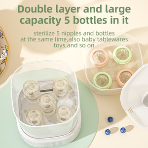 Groothandel Draagbare Elektrische 6-In-1 Fles Stoomsterilisator Roestvrij Staal Materiaal <span class=keywords><strong>Baby</strong></span> Speelgoed Sterilisator