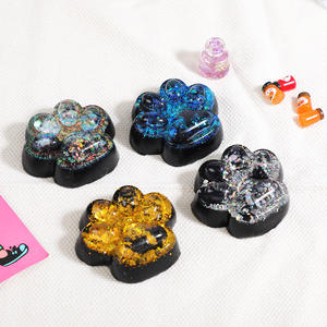 Jelly Glitter <b>Cat</b> Claw Pinch Squeeze Toys Mochi TPR Soft Stretchy Tabasquishy for Stress Release for Kids Aged 5 to 7 Years - Product Image 2