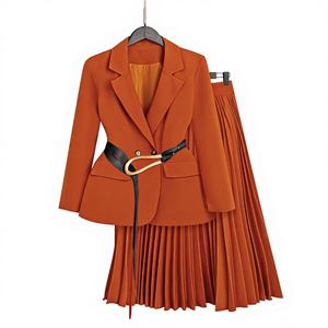 Completo <span class=keywords><strong>da</strong></span> <span class=keywords><strong>Donna</strong></span> in Poliestere Tinta Unita con Colletto a Fiocco, Camicia Midi, Completo Elegante <span class=keywords><strong>Taglie</strong></span> <span class=keywords><strong>Forti</strong></span> - Product Image 4