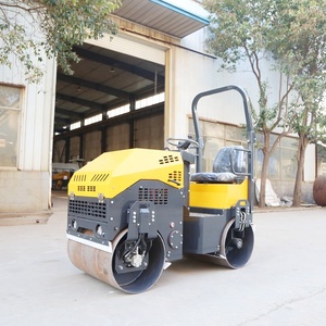 1ton 2ton 3ton động cơ diesel Mini compactor đi xe trên Con lăn đơn đôi trống nhỏ nhỏ Máy đầm con lăn - Product Image 2