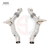 Tubo de Escape de Acero Inoxidable SDO para Ferrari 488 3.9T V8 2015-2019, Kit de Tubo Crudo Soldado TIG de Alto Rendimiento y Alta Temperatura