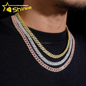 Cadena y Pulsera Cubana Miami con Incrustaciones de Piedras de Moissanita VVS de 8mm y 2 Filas, Certificado GRA, Plata S925, Gran Venta - Product Image 3